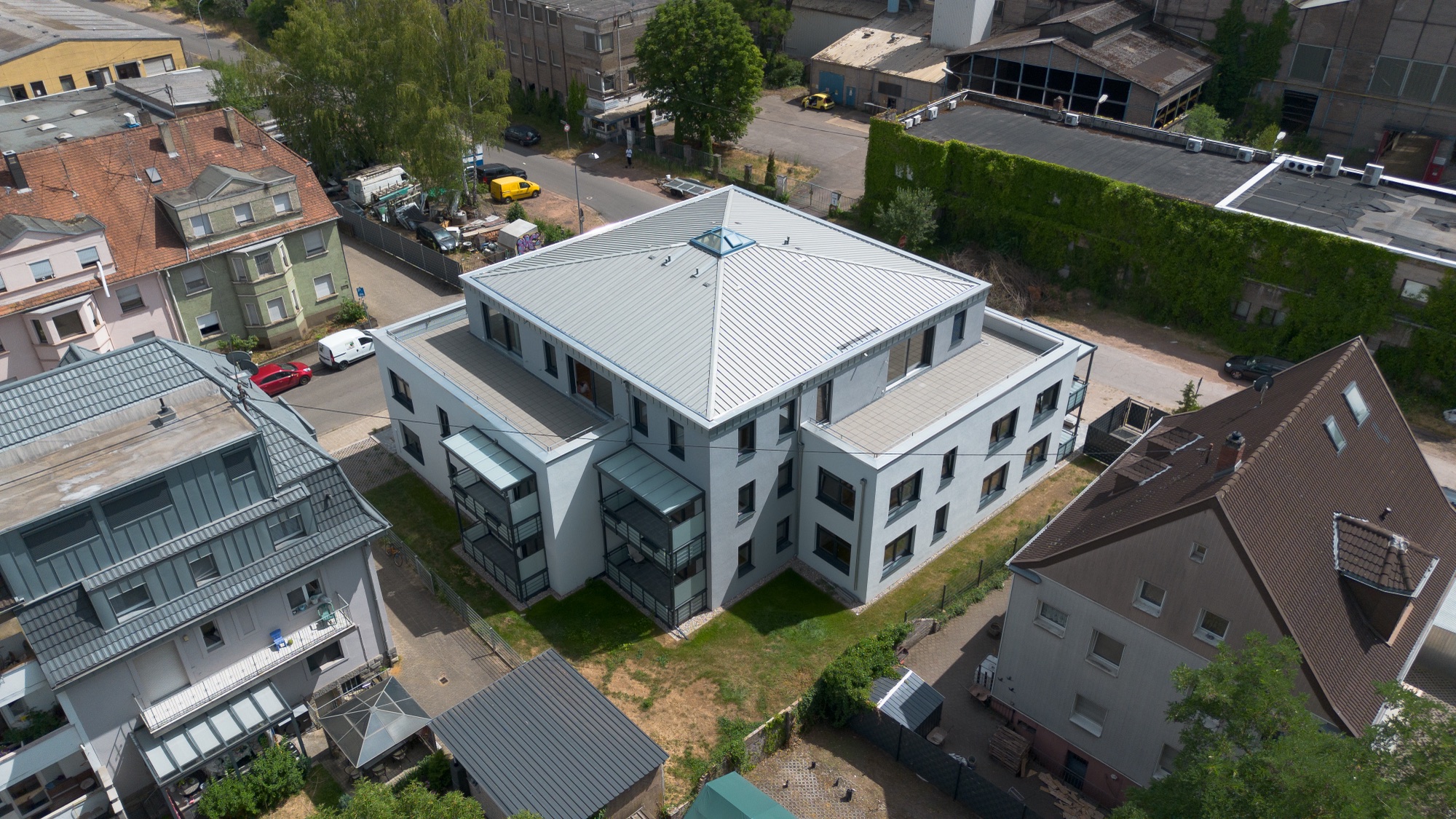 Wohnumfeld des Projekts Quartier Halberg Guss aus der Vogelperspektive